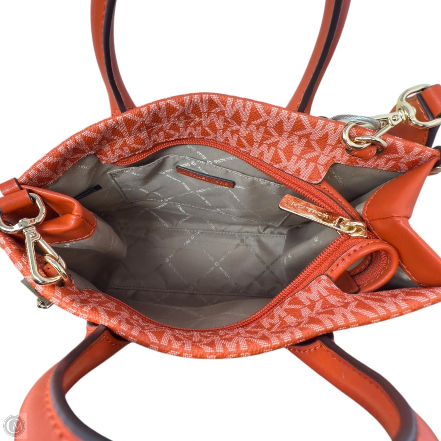 Mirella Ombré Signature Logo Crossbody Bag Designer By Michael Kors, Size: Medium