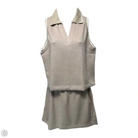 Airpique Skort & Sleeveless Polo Set 2pc By Spanx In Beige, Size: S
