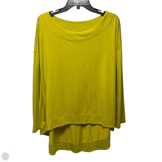 Top Long Sleeve By Bryn Walker In Chartreuse, Size: L