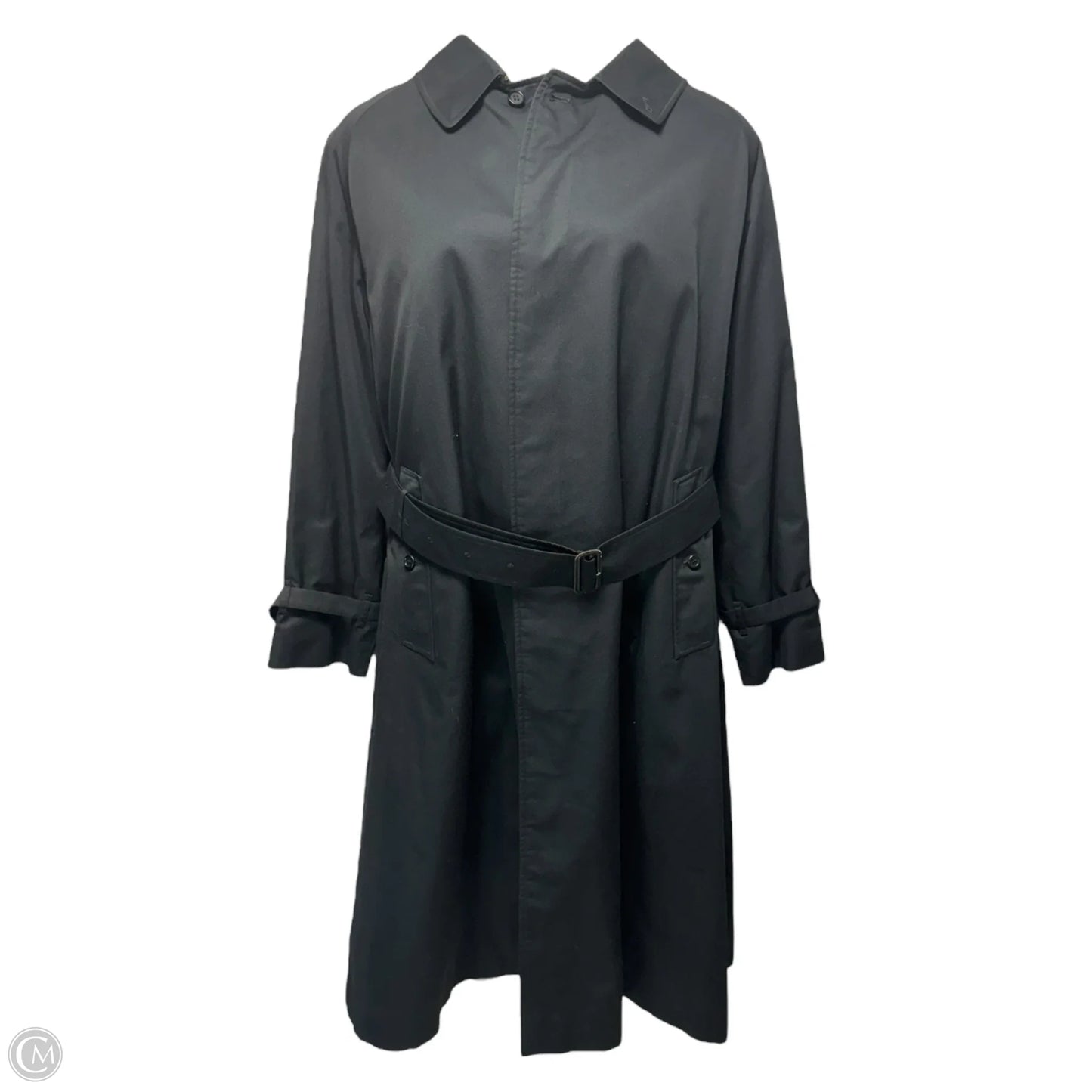 Nova Check Lined Belted Coat Luxury Designer By Burberry In Black, Size: XL (EU 46)