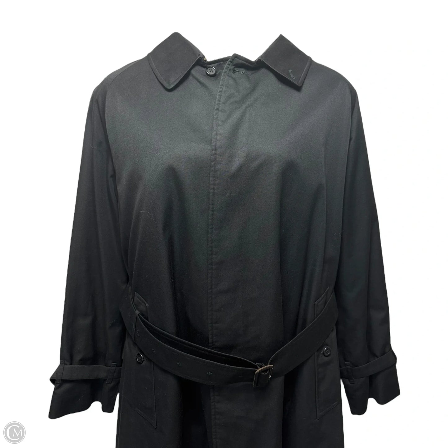 Nova Check Lined Belted Coat Luxury Designer By Burberry In Black, Size: XL (EU 46)