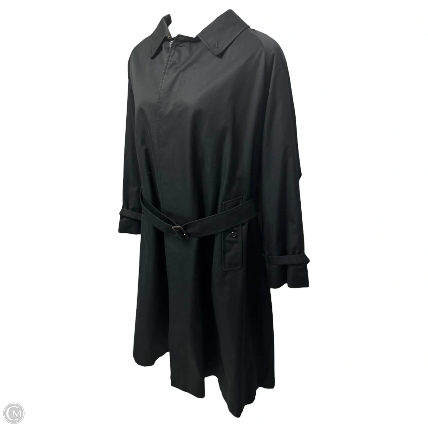 Nova Check Lined Belted Coat Luxury Designer By Burberry In Black, Size: XL (EU 46)