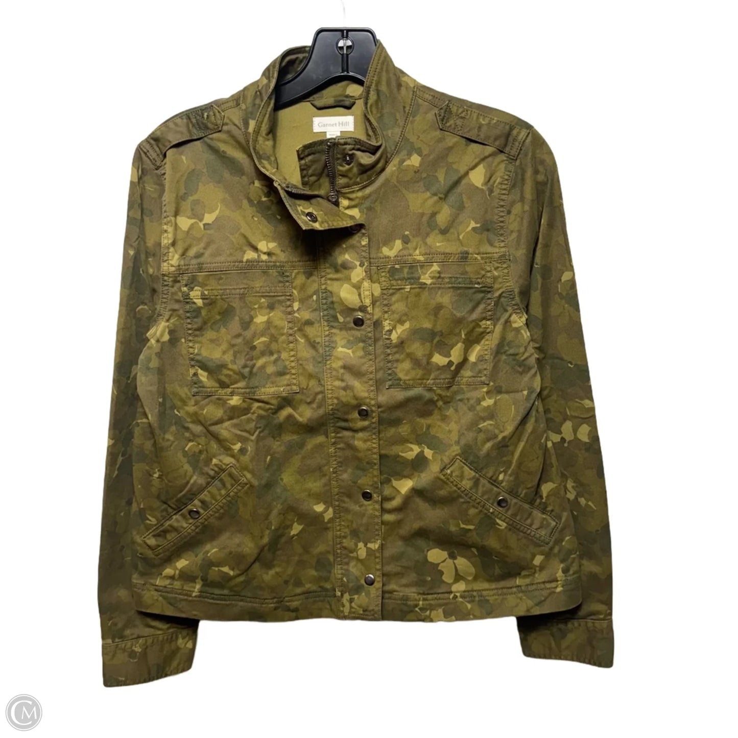 Organic-Cotton Utility Jacket By Garnet Hill In Camouflage Pattern, Size: 4