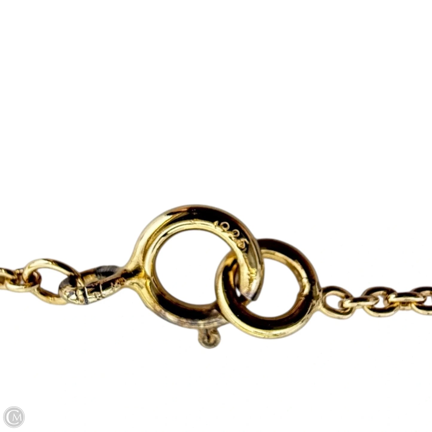 Gold Over Sterling Silver Peace Symbol Charm Pendant Anklet