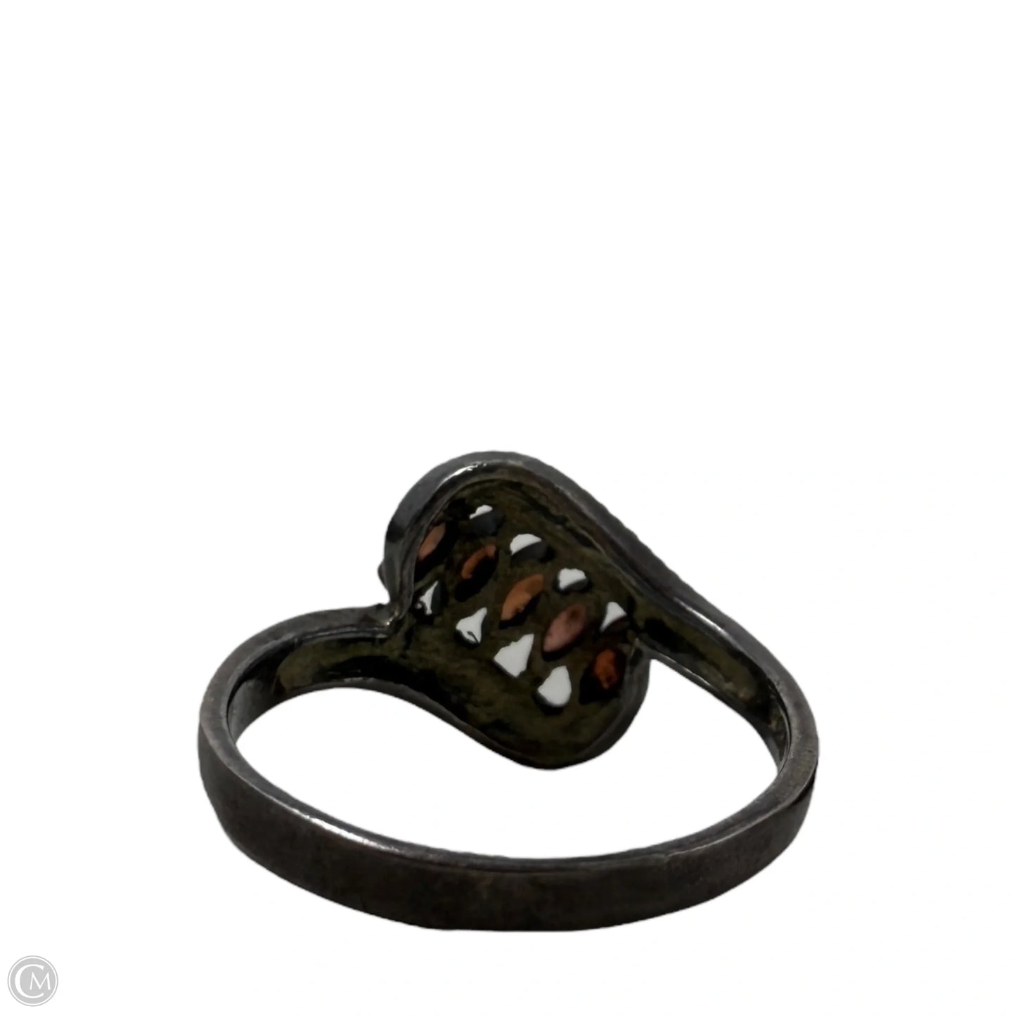 Art Deco Sterling Silver, Garnet & Marcasite Cocktail Ring, Size: 9