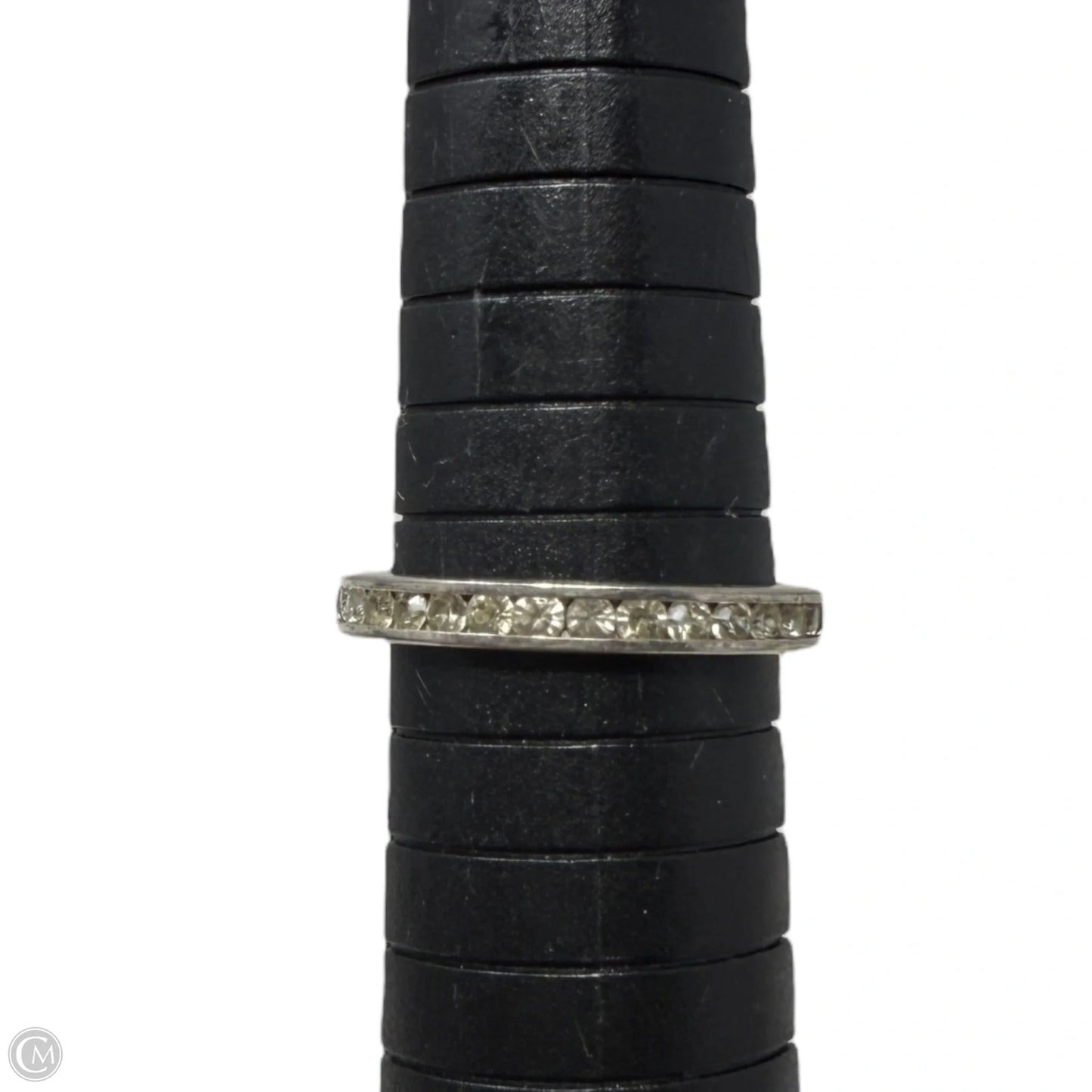 Sterling Silver & CZ Eternity Band Ring, Size: 9