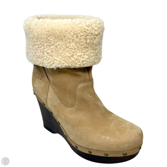 Carnegie Boots Designer By Ugg In Tan, Size: 10