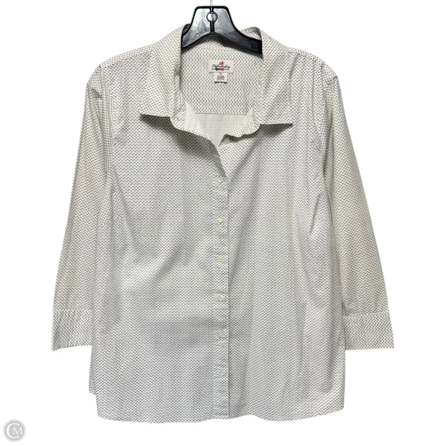 Top Long Sleeve By J. Crew In Black & White, Size: Xl