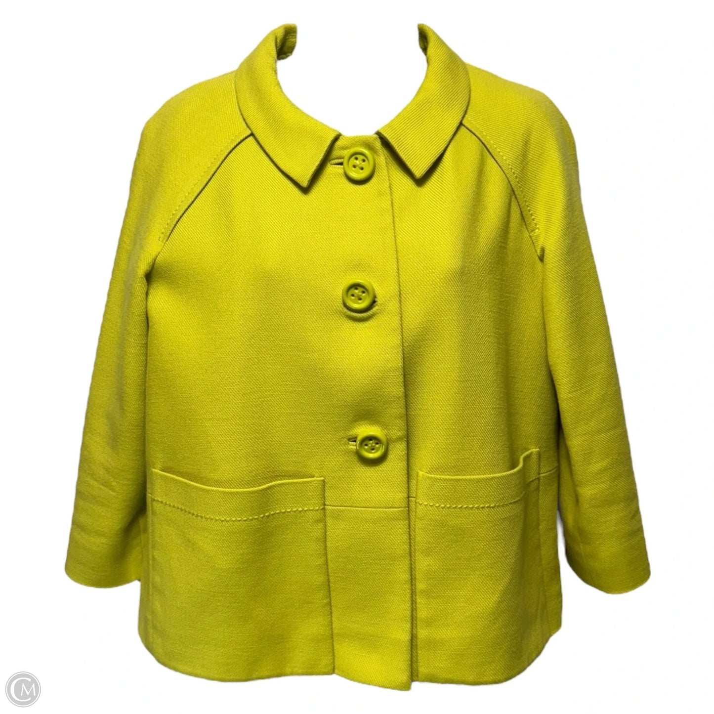 Jacket Designer By Kate Spade In Chartreuse, Size: 6