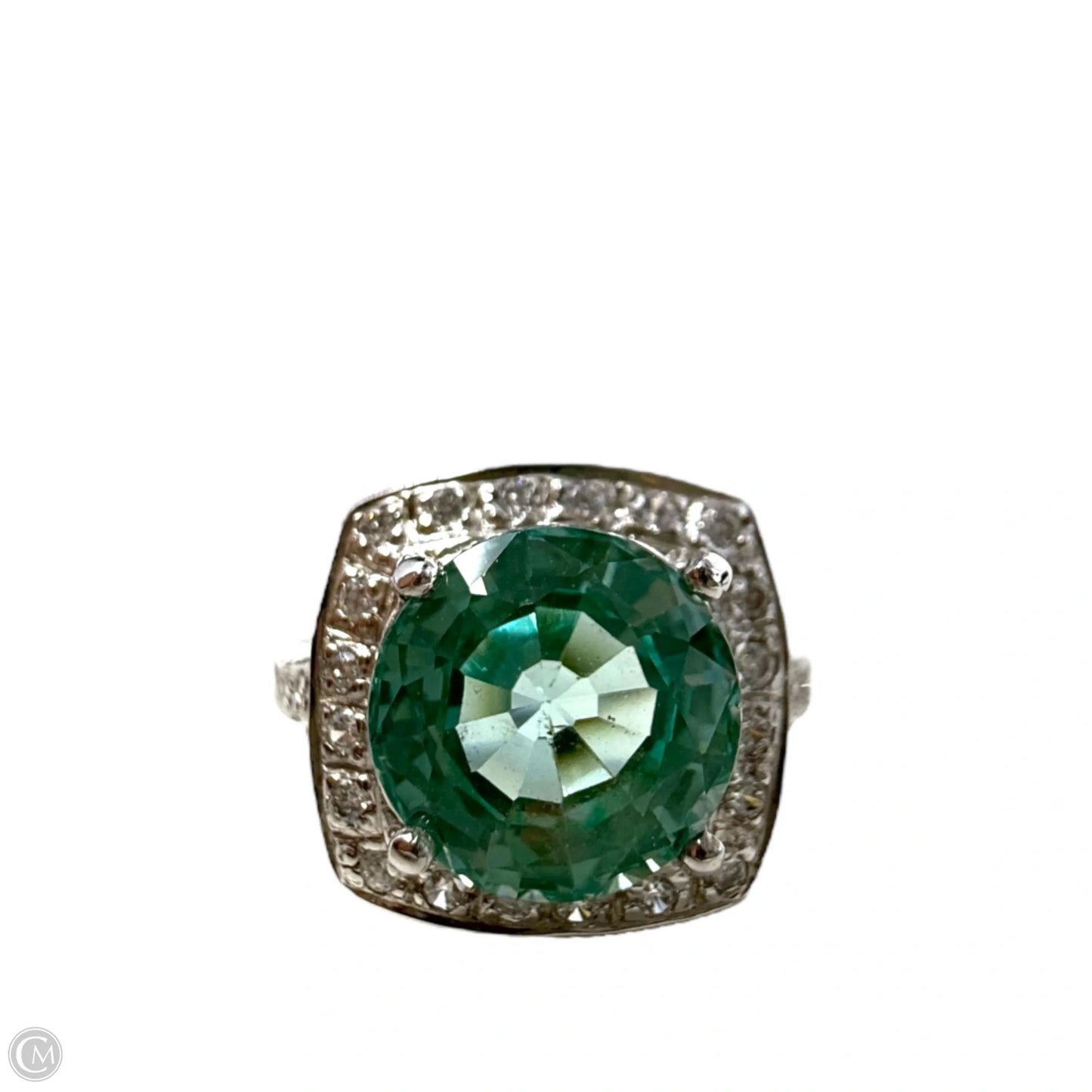 Sterling Silver Aqua Gemstone Cocktail Ring, Size: 6.5