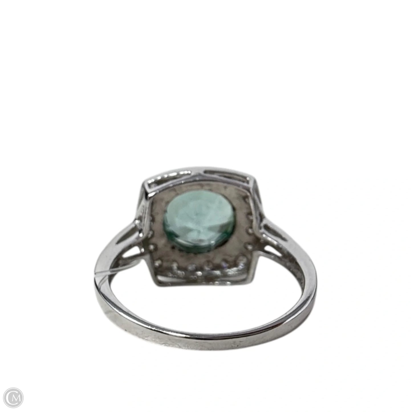 Sterling Silver Aqua Gemstone Cocktail Ring, Size: 6.5