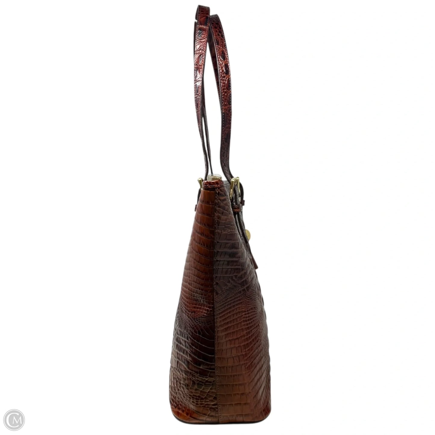 Asher Tote In Pecan Melbourne Designer By Brahmin, Size: Medium