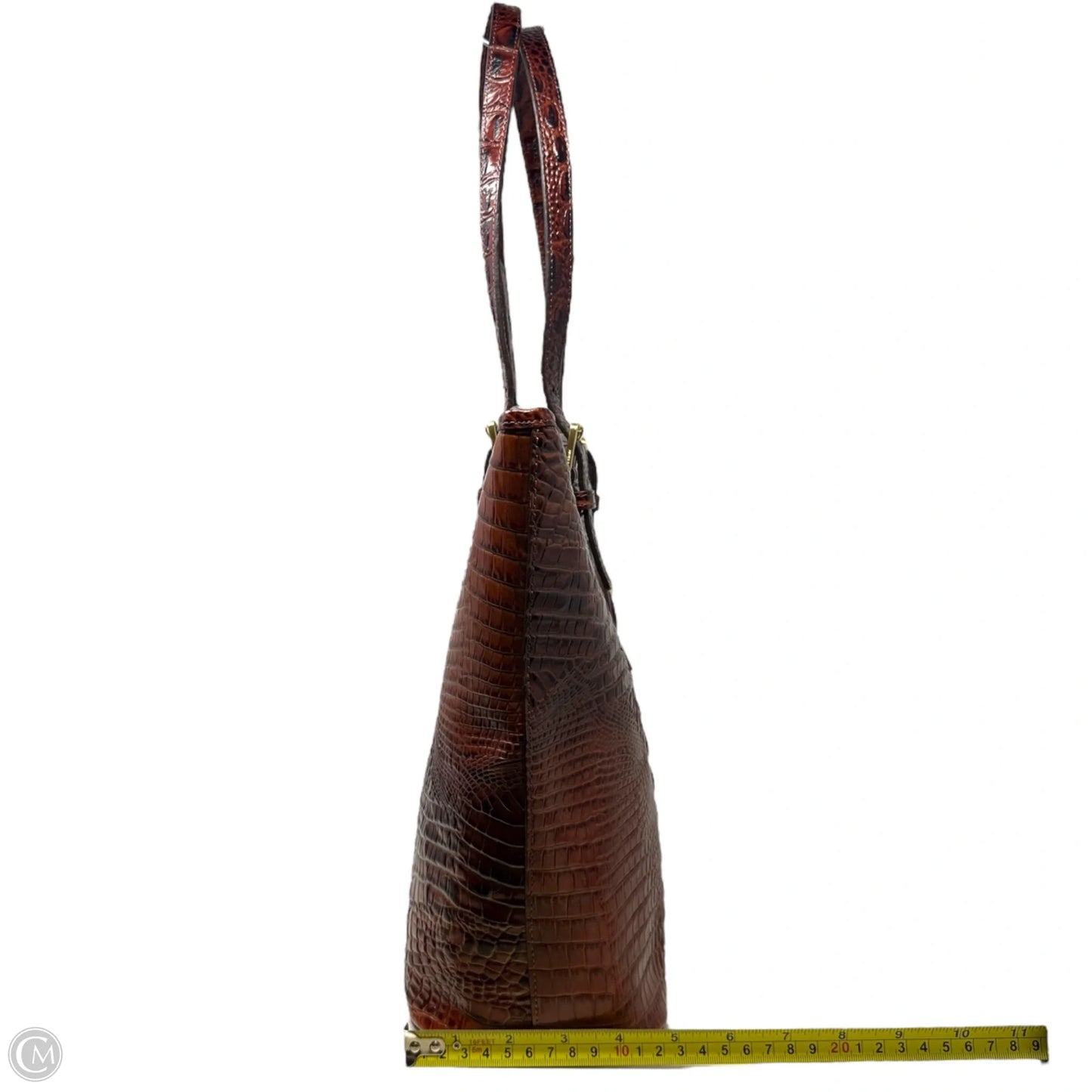 Asher Tote In Pecan Melbourne Designer By Brahmin, Size: Medium
