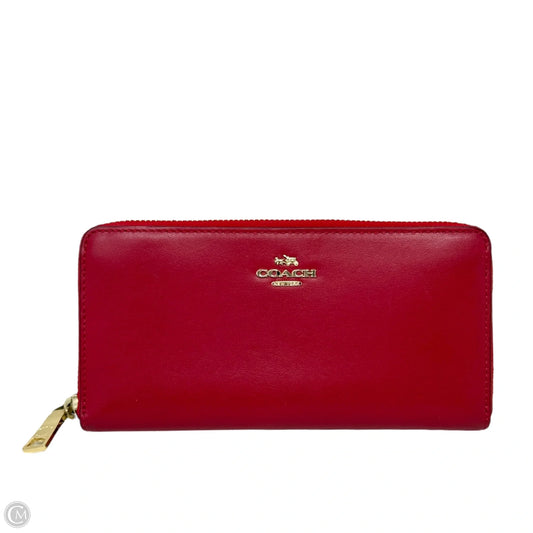 Slim Accordion Zip Wallet Designer By Coach, Size: Medium