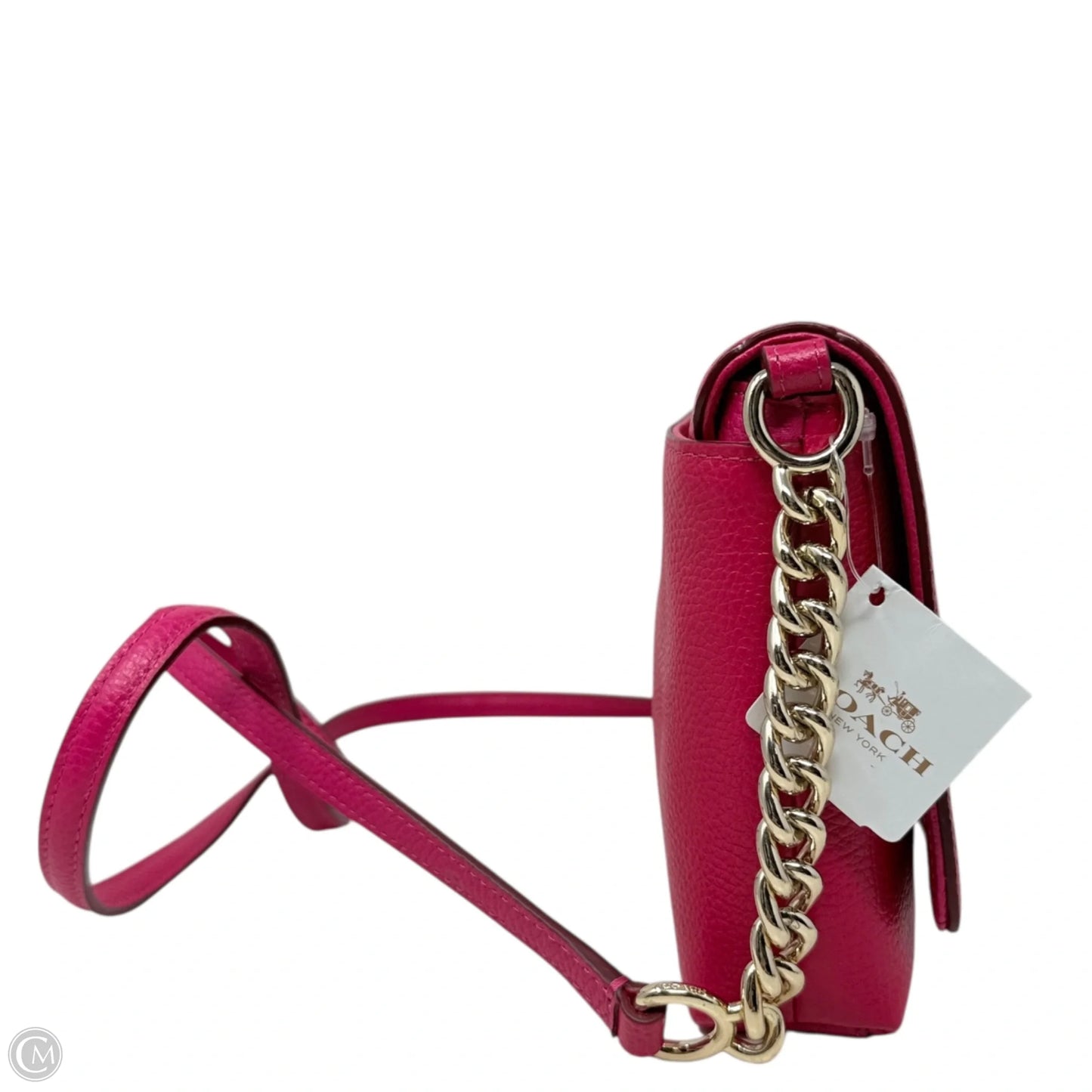 Pebbled Leather Crosstown Crossbody Designer By Coach, Size: Medium