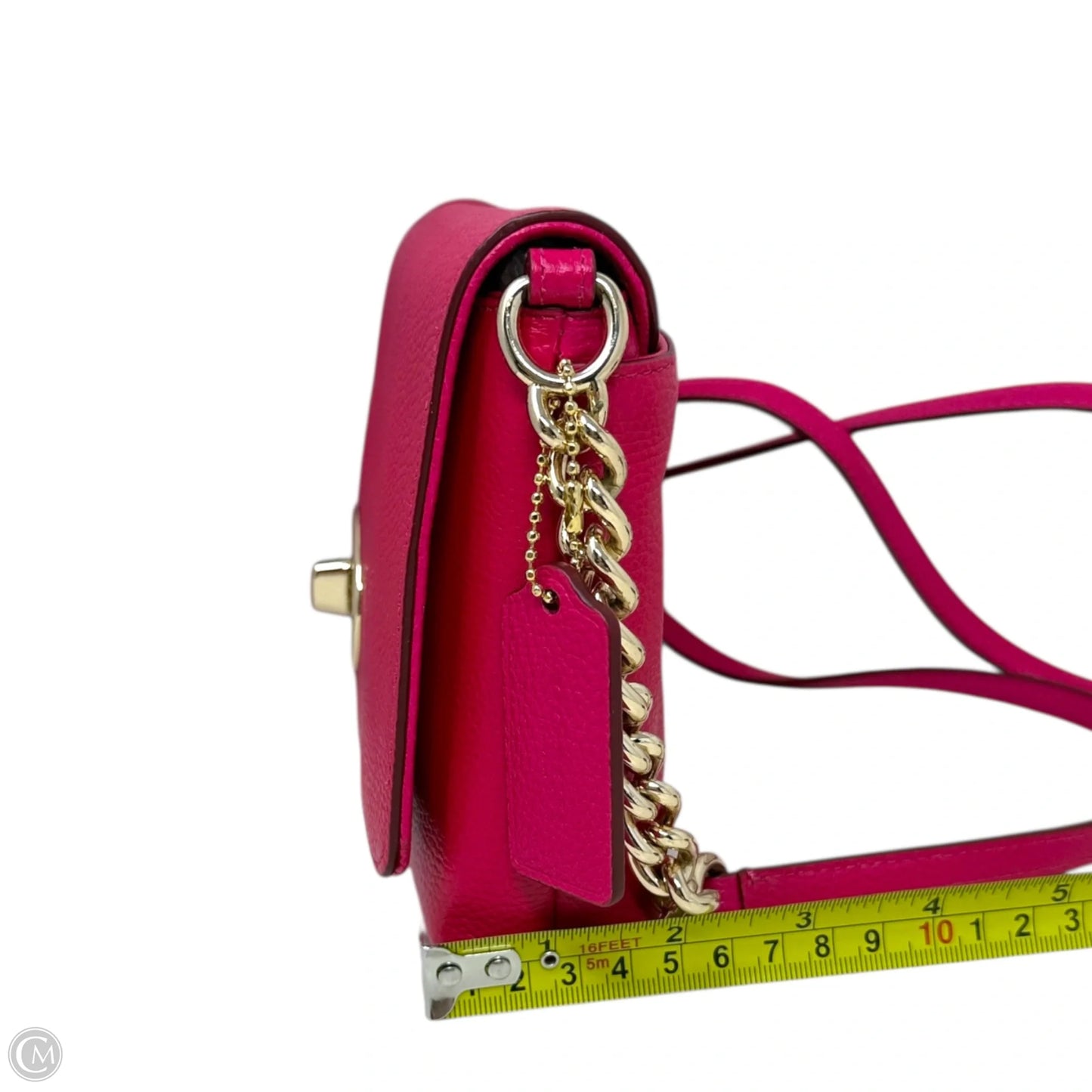 Pebbled Leather Crosstown Crossbody Designer By Coach, Size: Medium