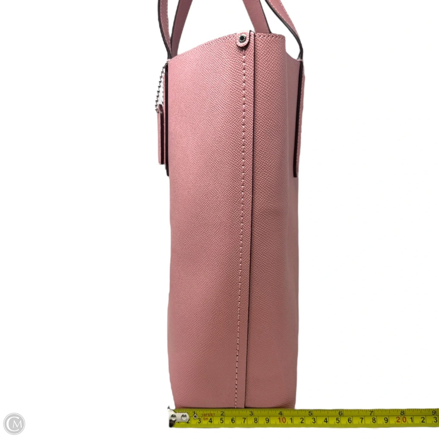 “Leatherware” Crossgrain Highline Tote Designer By Coach, Size: Large