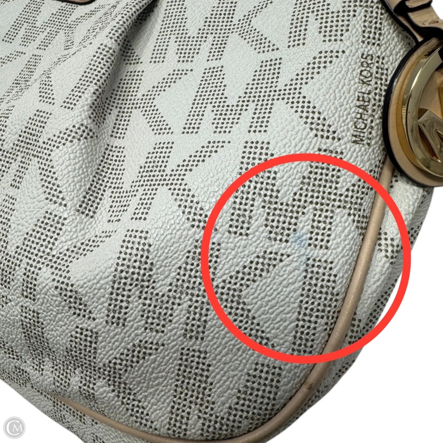 Logo Shoulder Handbag Designer By Michael Kors, Size: Medium