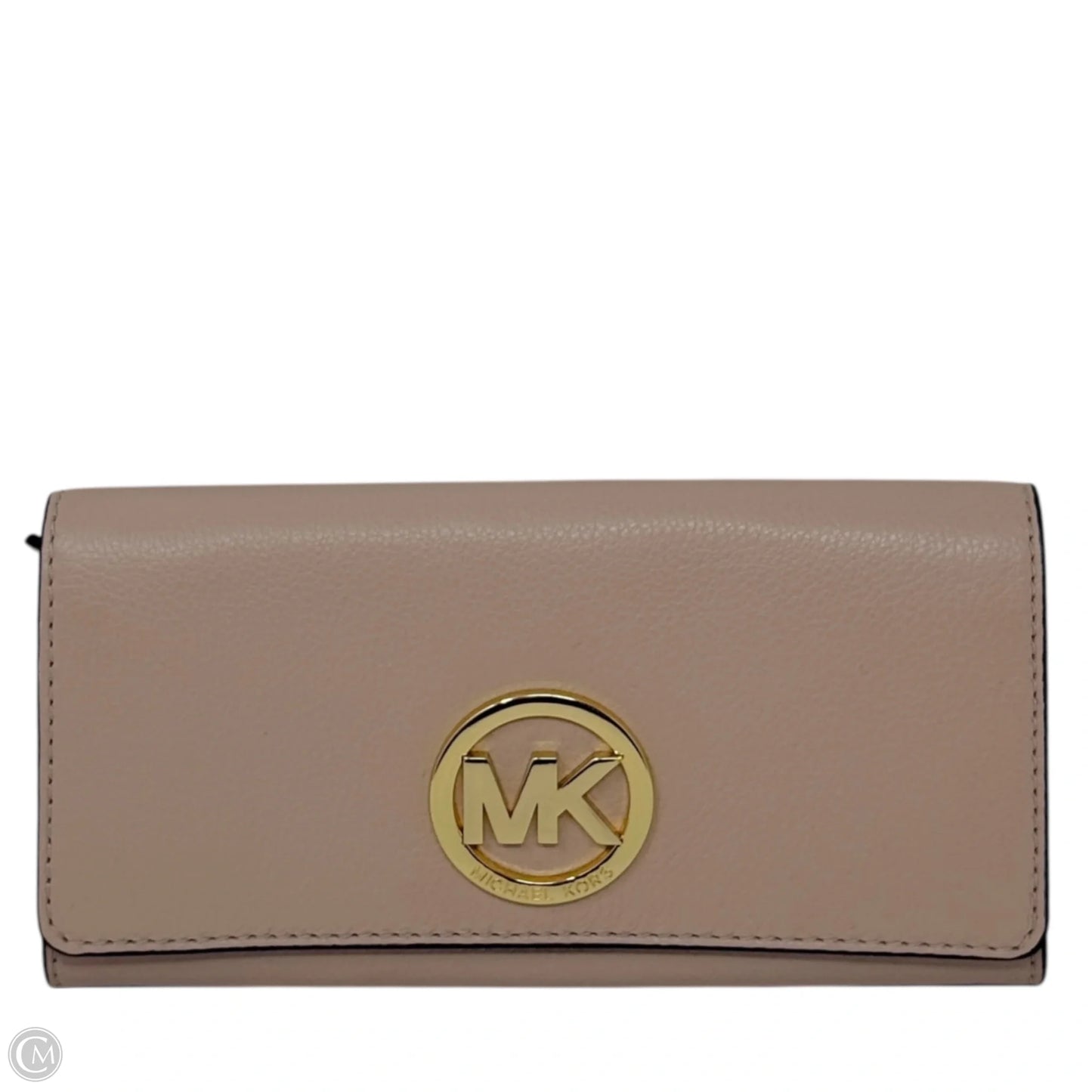 Fulton Carryall Leather Wallet In Oyster Designer By Michael Kors, Size: Medium