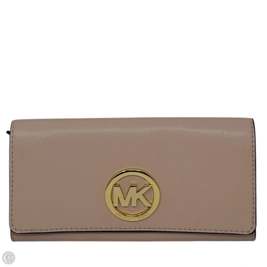 Fulton Carryall Leather Wallet In Oyster Designer By Michael Kors, Size: Medium