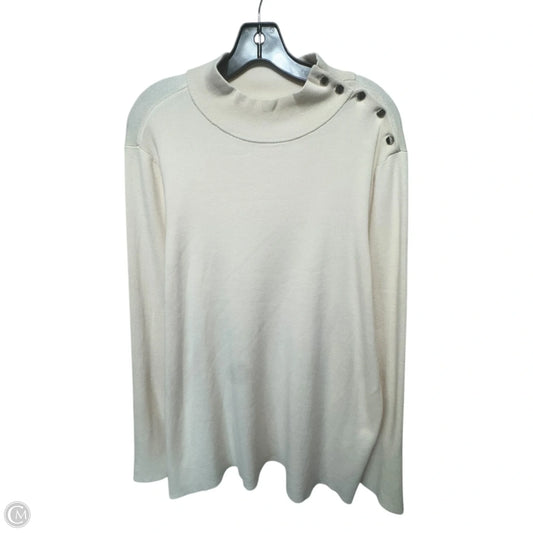 Top Long Sleeve By Chicos In Cream, Size: Xxl