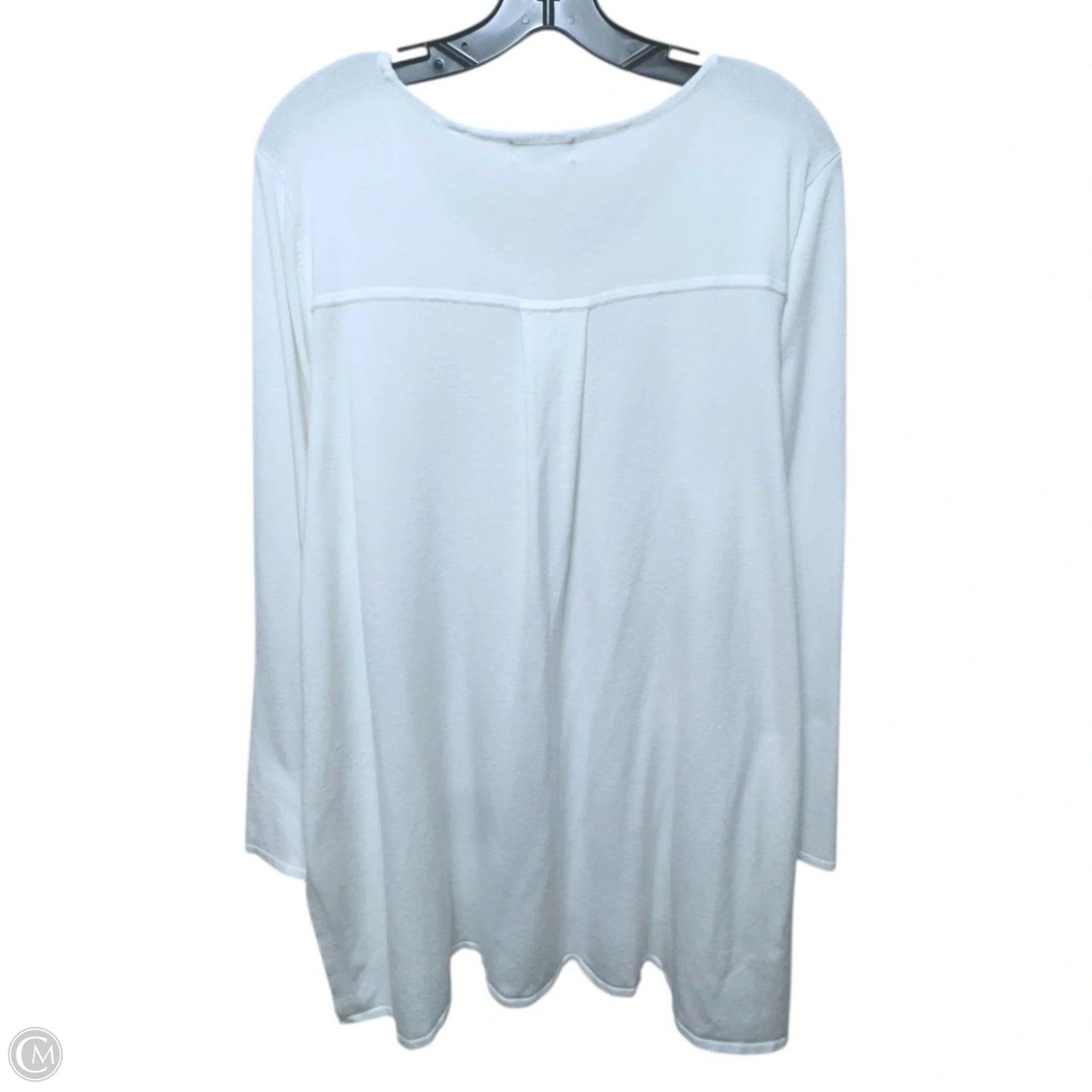 Top Long Sleeve By Tahari In White, Size: 1x