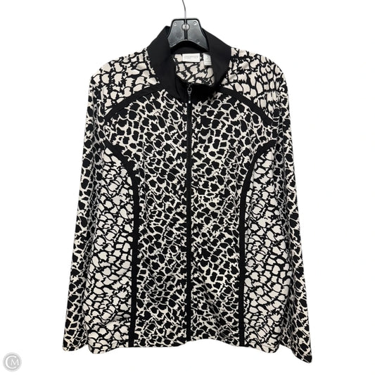 Athletic Jacket By Chicos In Animal Print, Size: 16
