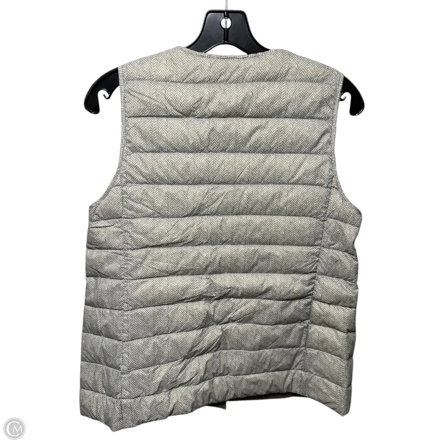 Vest Puffer & Quilted By J. Jill In Tan & White, Size: Sp