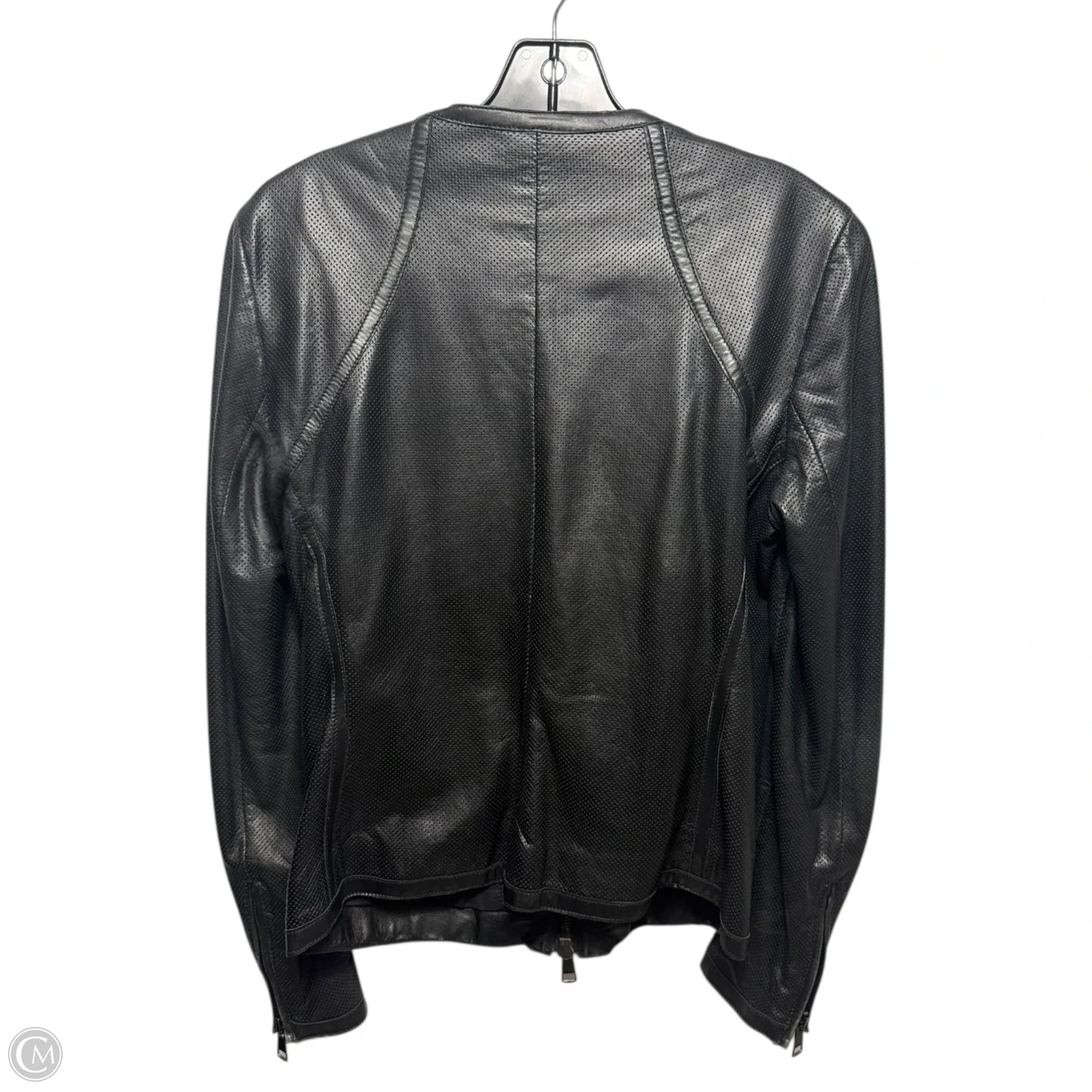 Perforated Jacket Leather By Kenna T In Black, Size: L