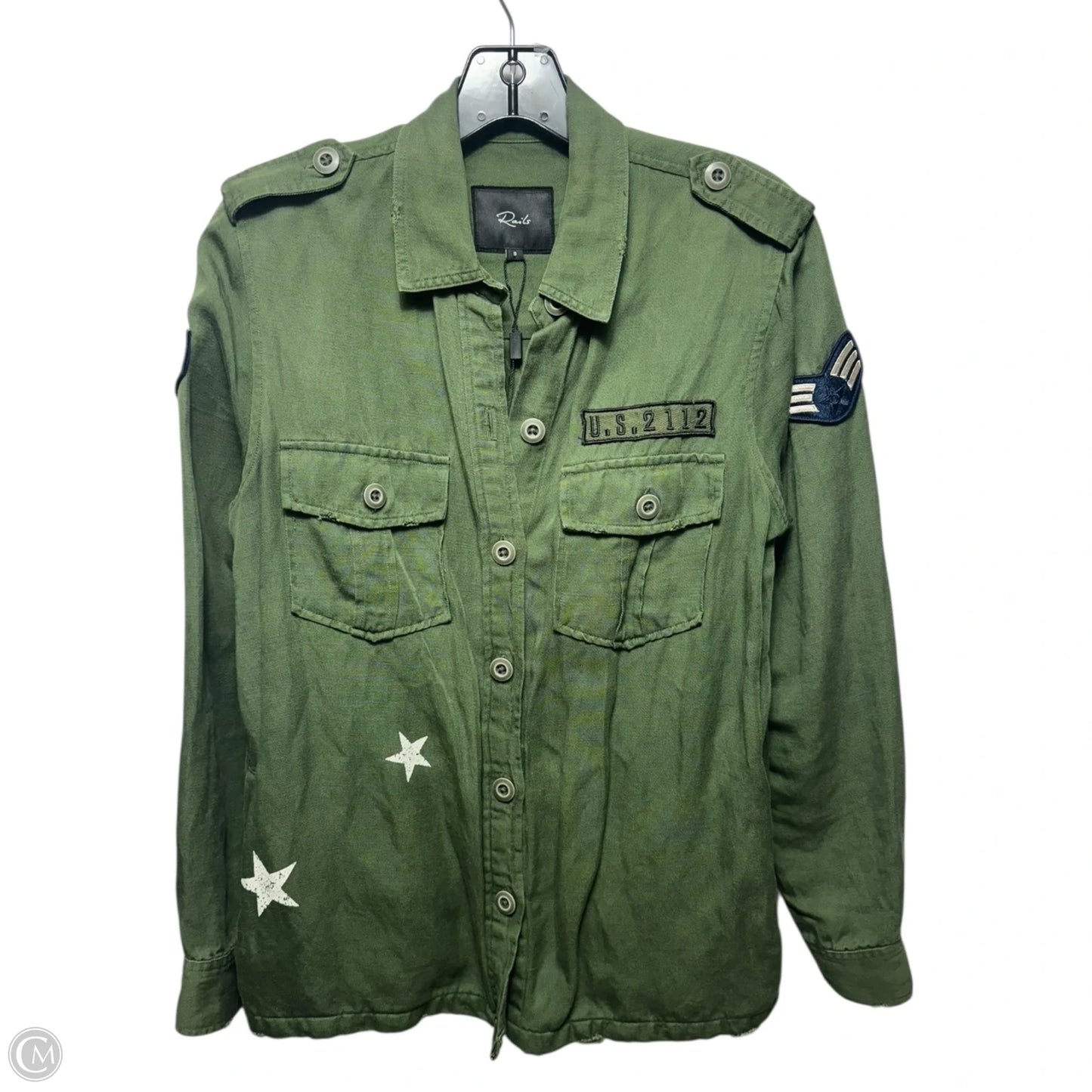 Jacket Shirt By Rails In Green, Size: S