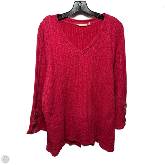 Top Long Sleeve By Soft Surroundings In Red, Size: Xl