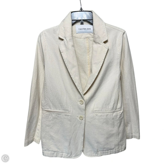 Blazer By Calvin Klein In Cream, Size: Xs