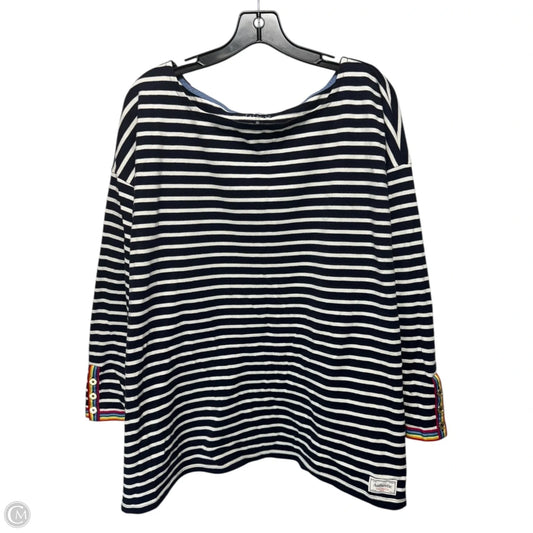 Top Long Sleeve By Talbots In Striped Pattern, Size: 3x