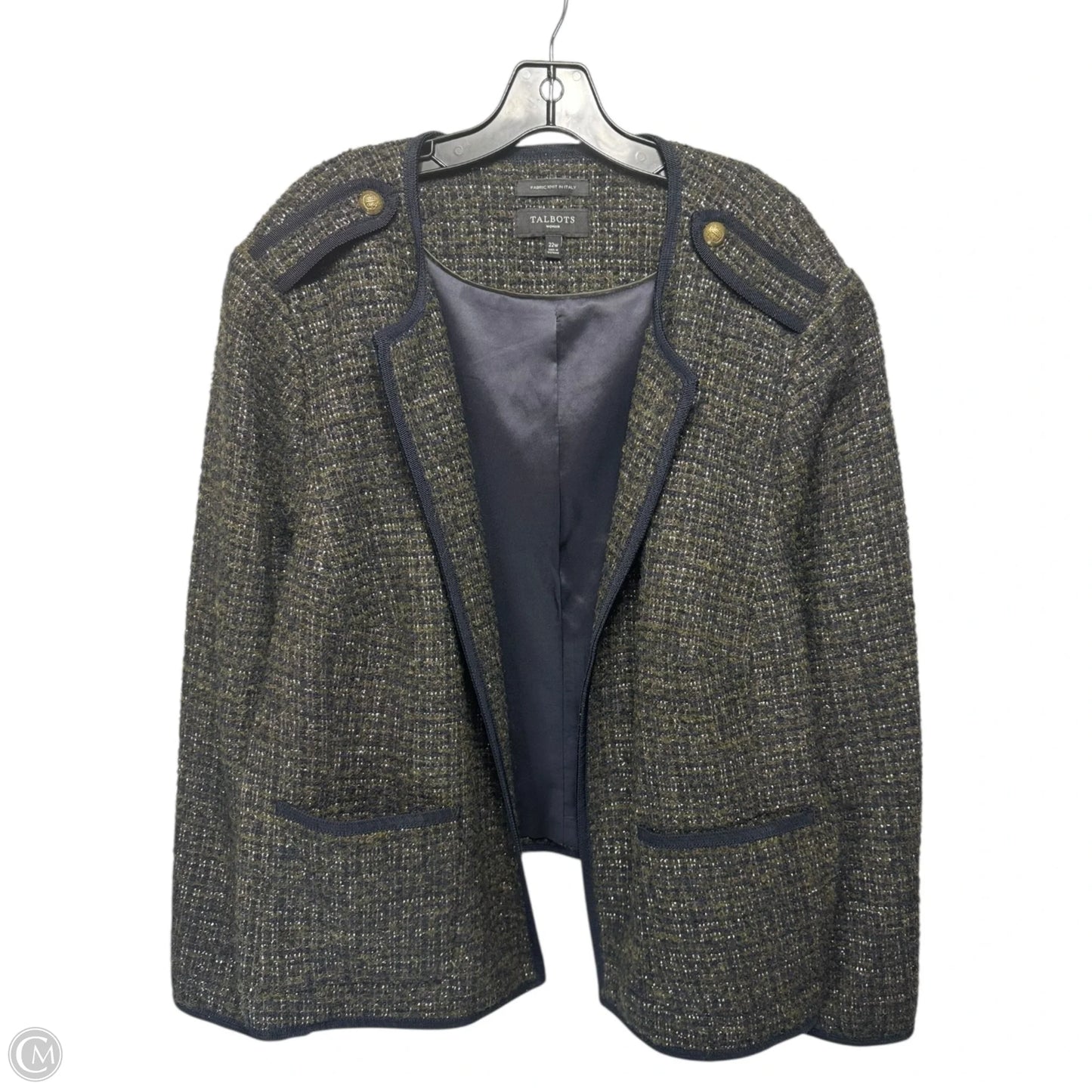 Jacket Other By Talbots In Blue & Green, Size: 22