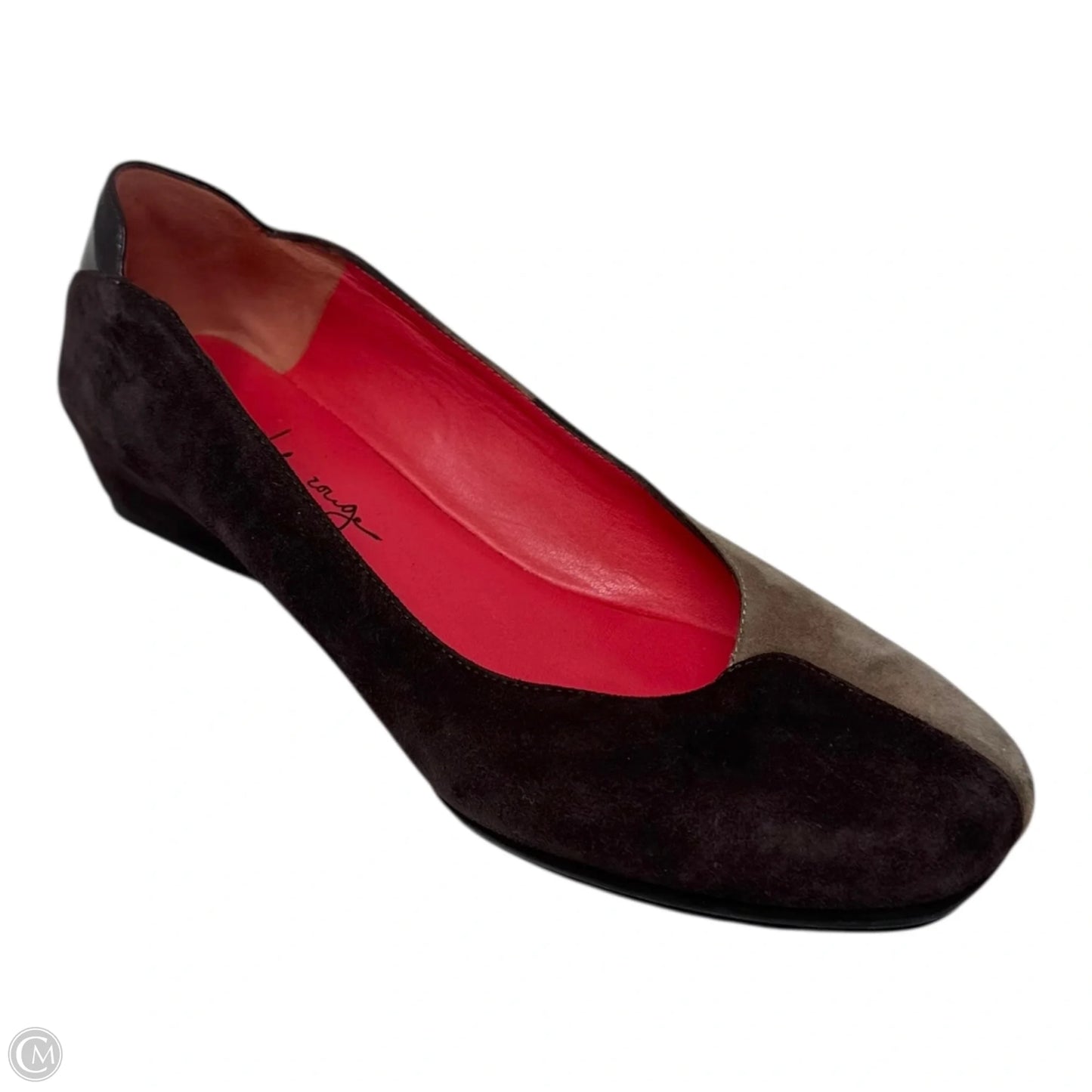 Suede Shoes Heels Wedge By Pas de Rouge In Multi-colored, Size: 8.5