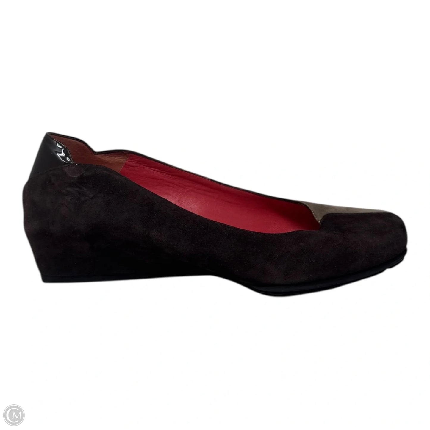 Suede Shoes Heels Wedge By Pas de Rouge In Multi-colored, Size: 8.5