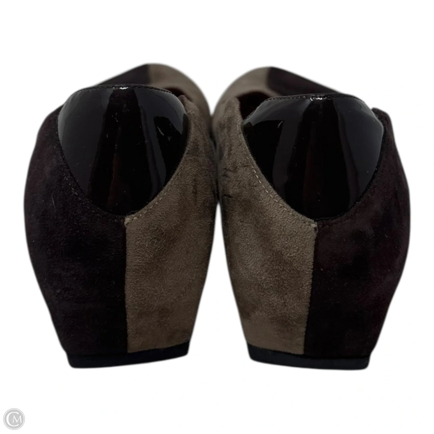 Suede Shoes Heels Wedge By Pas de Rouge In Multi-colored, Size: 8.5