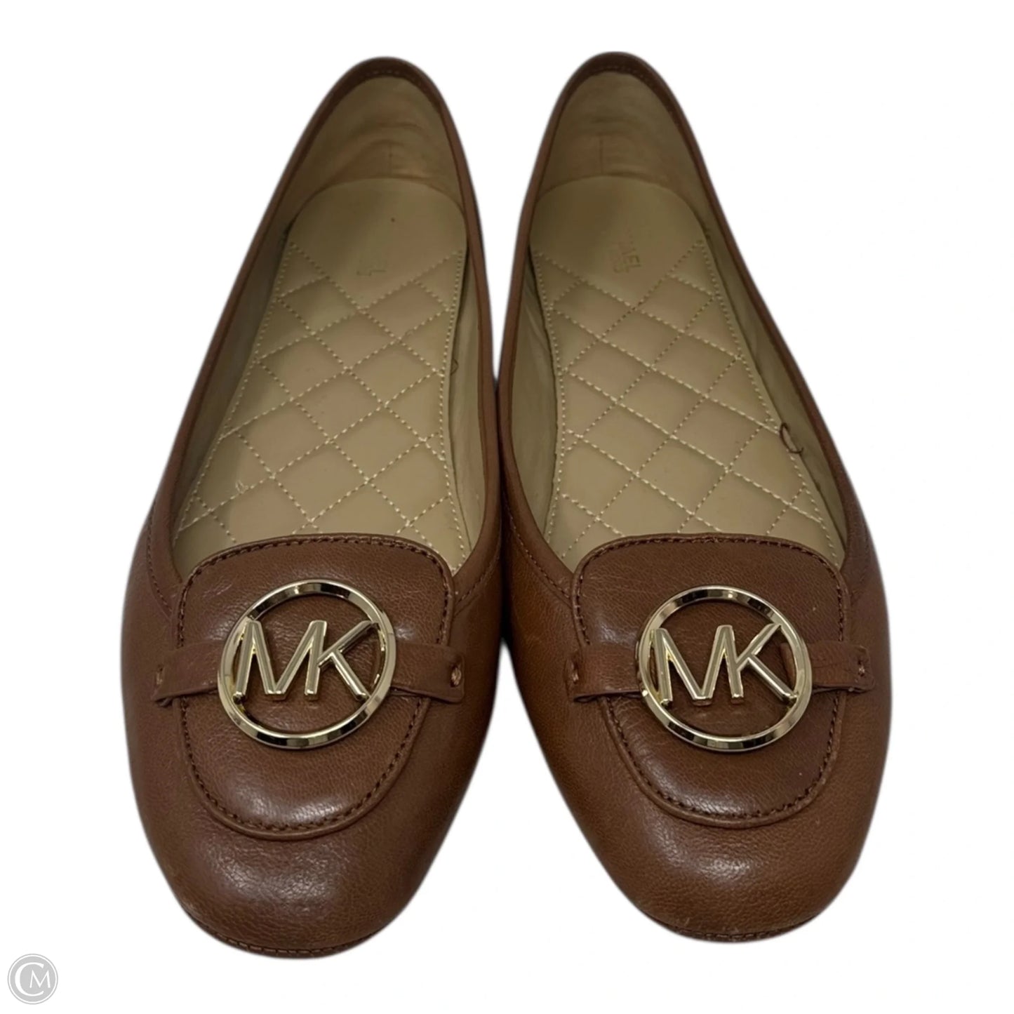 Logo Loafer Shoes Flats By Michael By Michael Kors In Tan, Size: 10