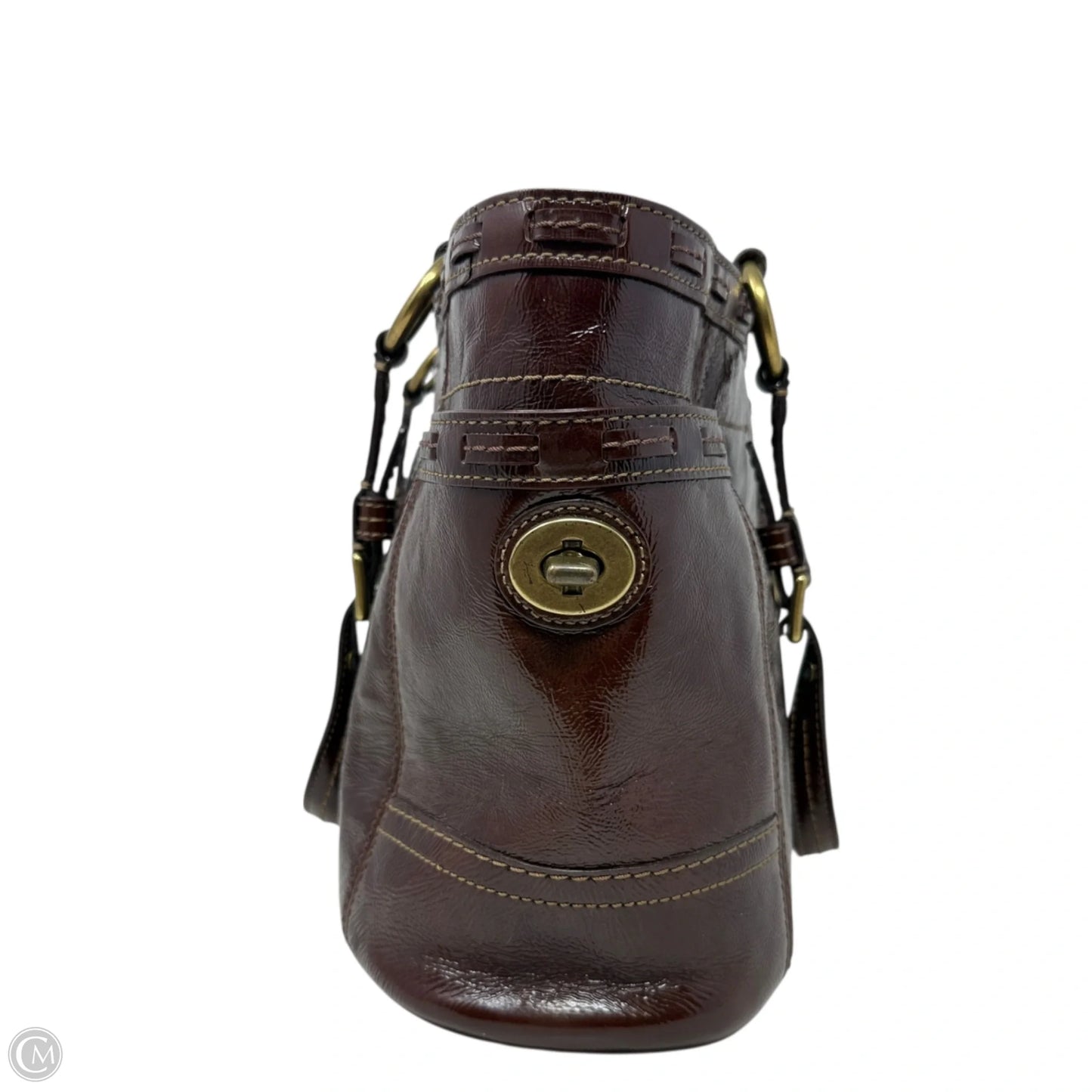 Vintage Gallery Laced Patent Tote Designer By Coach, Size: Medium