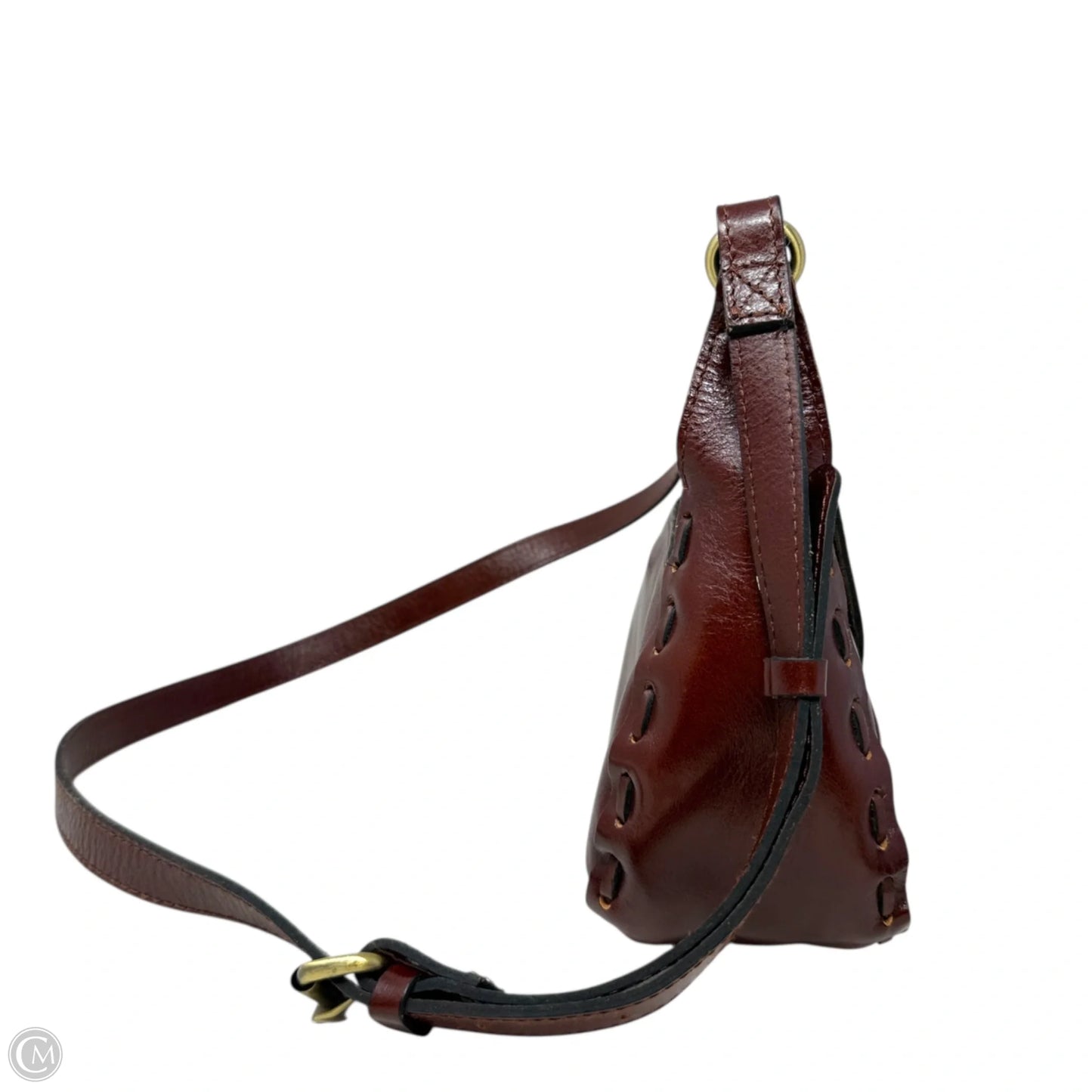 Rose Tooled Collection Lucia Crossbody Designer By Patricia Nash In British Tan, Size: Medium