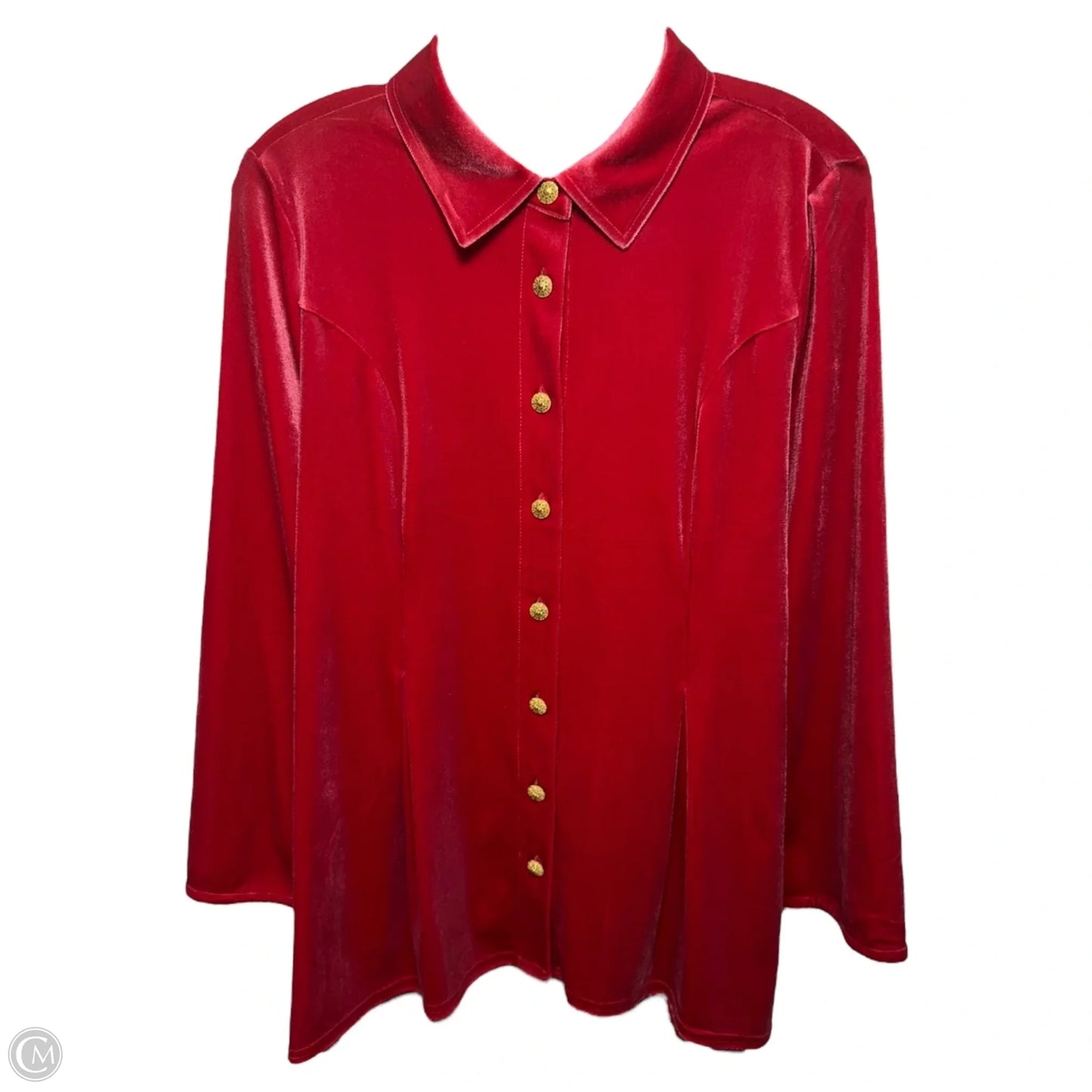 Top Long Sleeve By Soft Surroundings In Red, Size: M