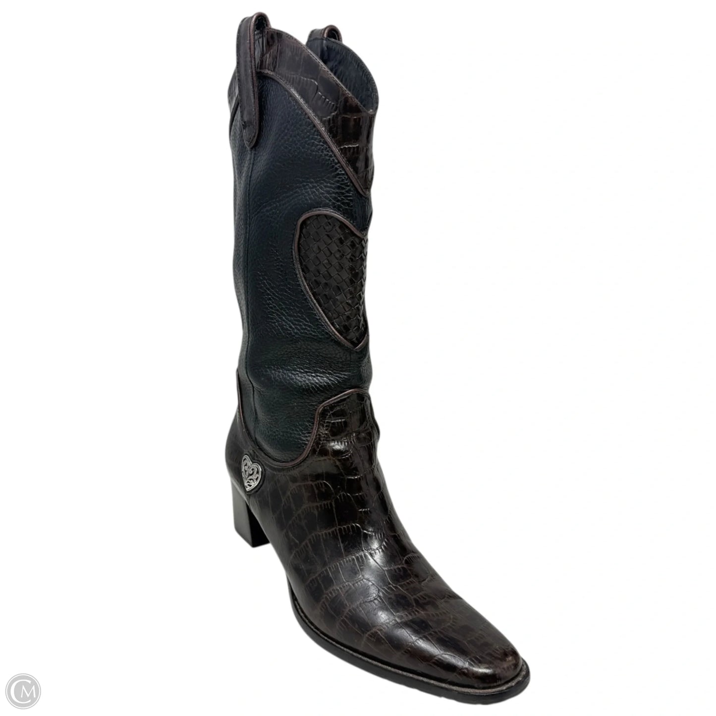 Toby Western Boots By Brighton In Black & Brown, Size: 8