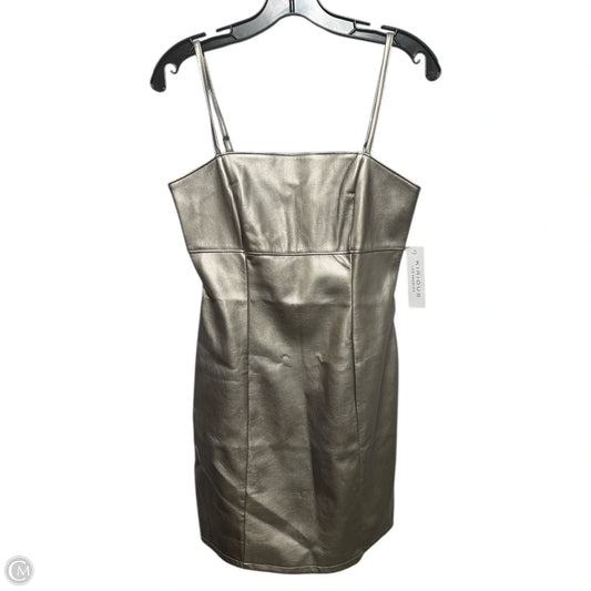 Faux Leather Metallic Dress Party Short By Kirious In Bronze, Size: M