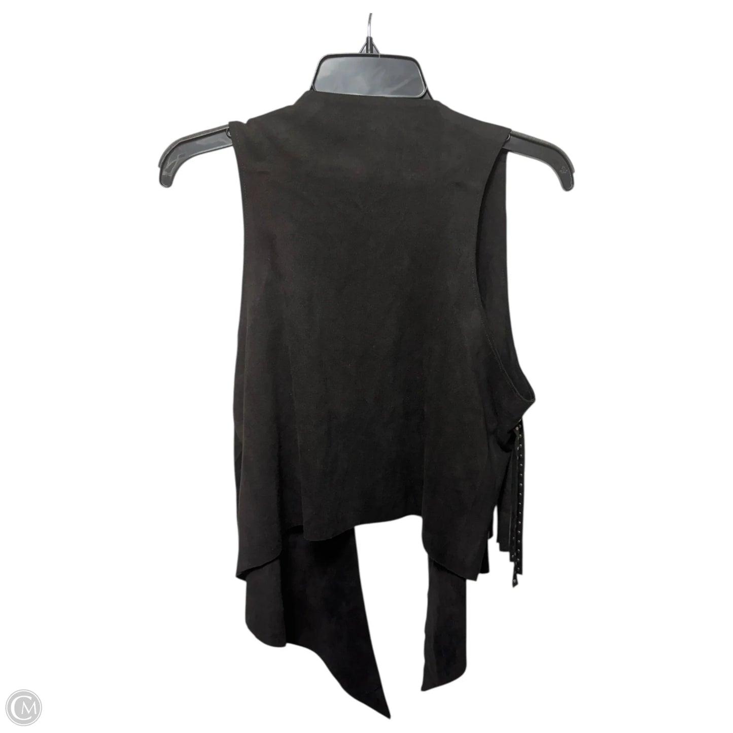 Studded Fringe Vest By Vocal In Black, Size: L