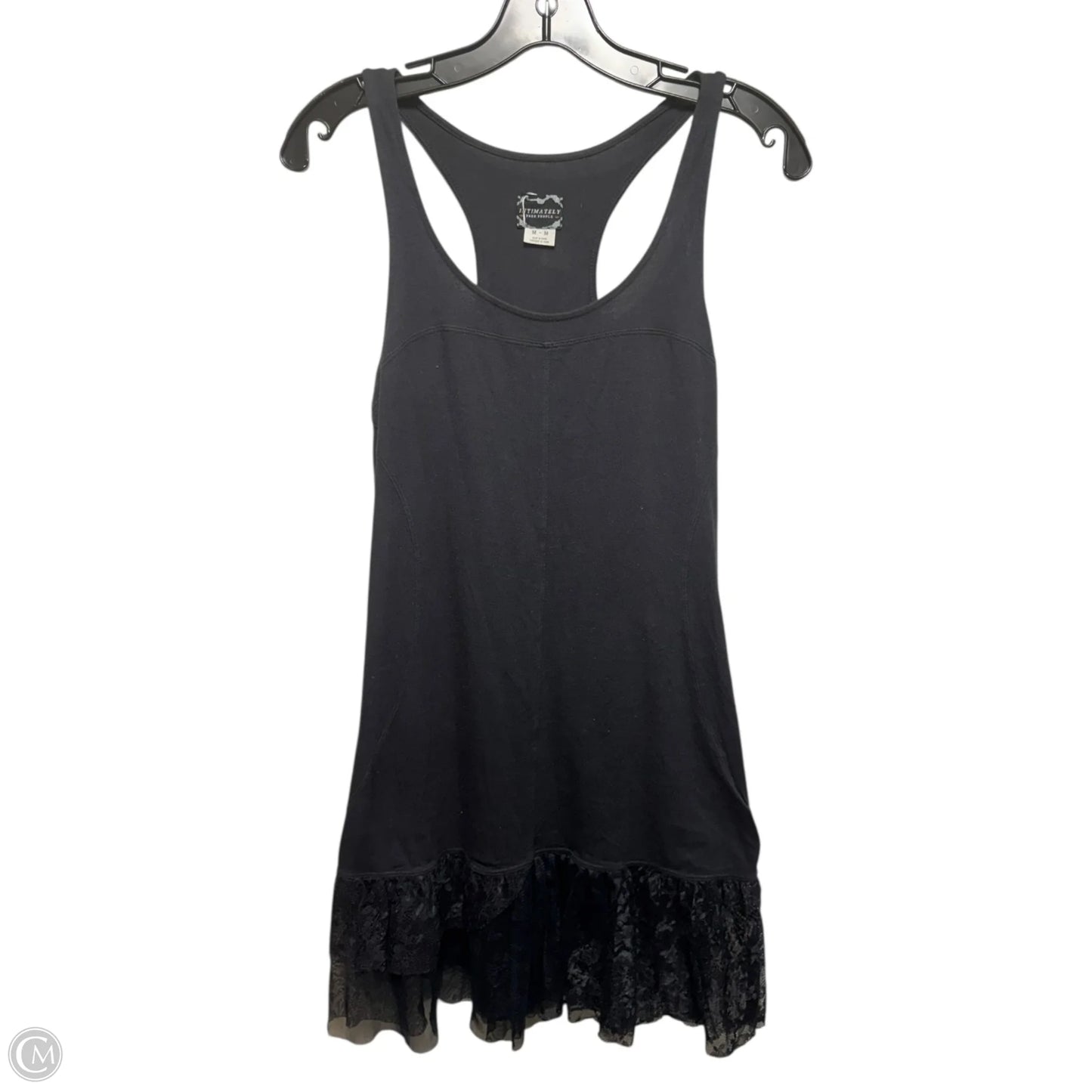 Lace Hem Mini Slip Dress By Free People In Black, Size: M