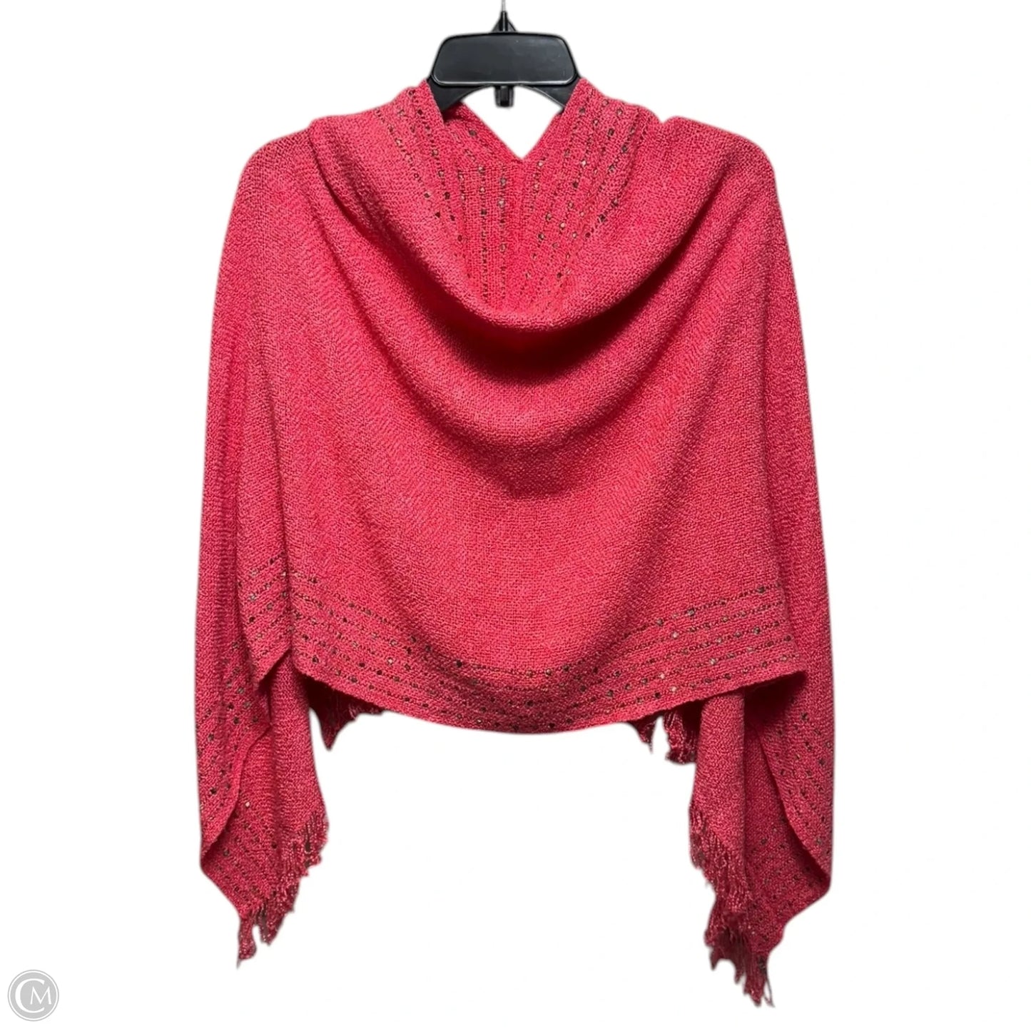 Poncho By Rita Winters In Coral, Size: Osfm