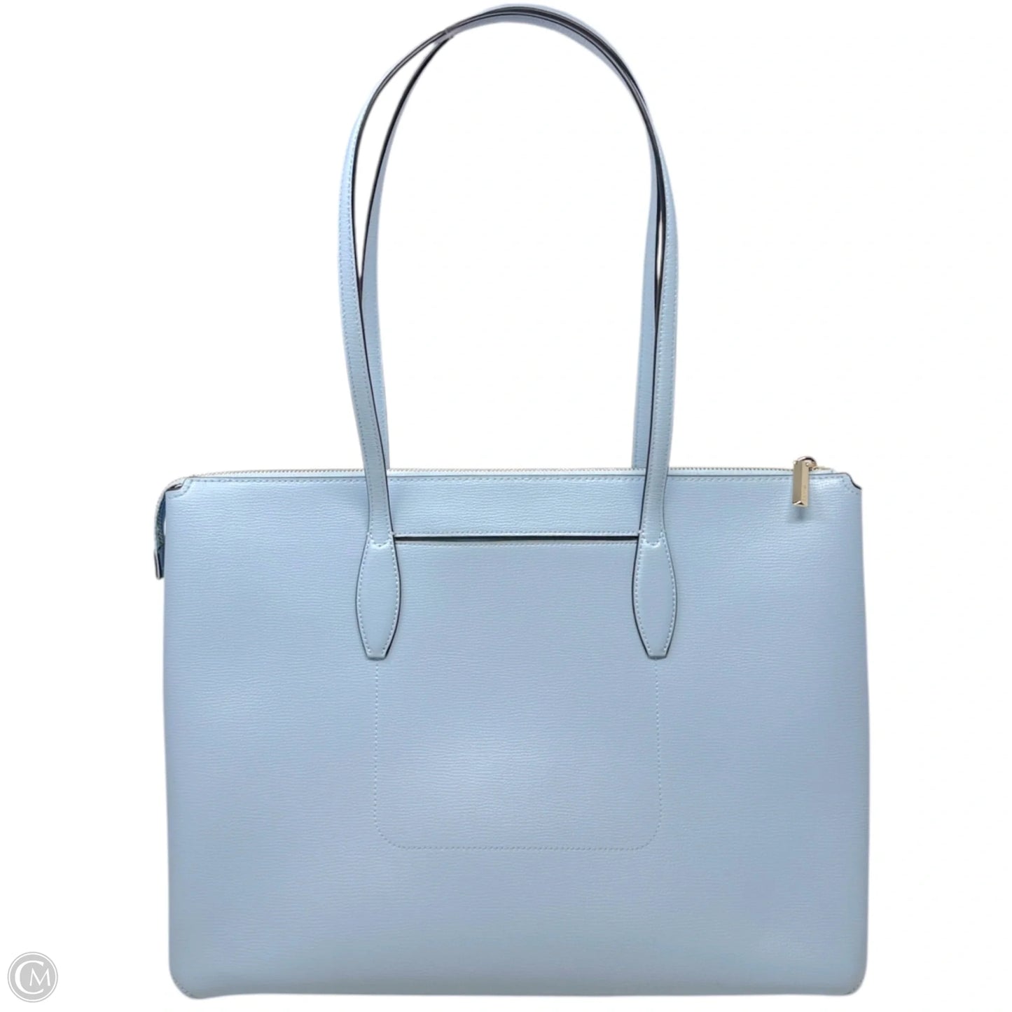 All Day Top Zip Crossgrain Leather Tote Designer By Kate Spade In Celeste Blue, Size: Medium
