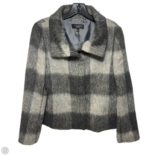 Wool Blend Jacket By Talbots In Grey, Size: 8