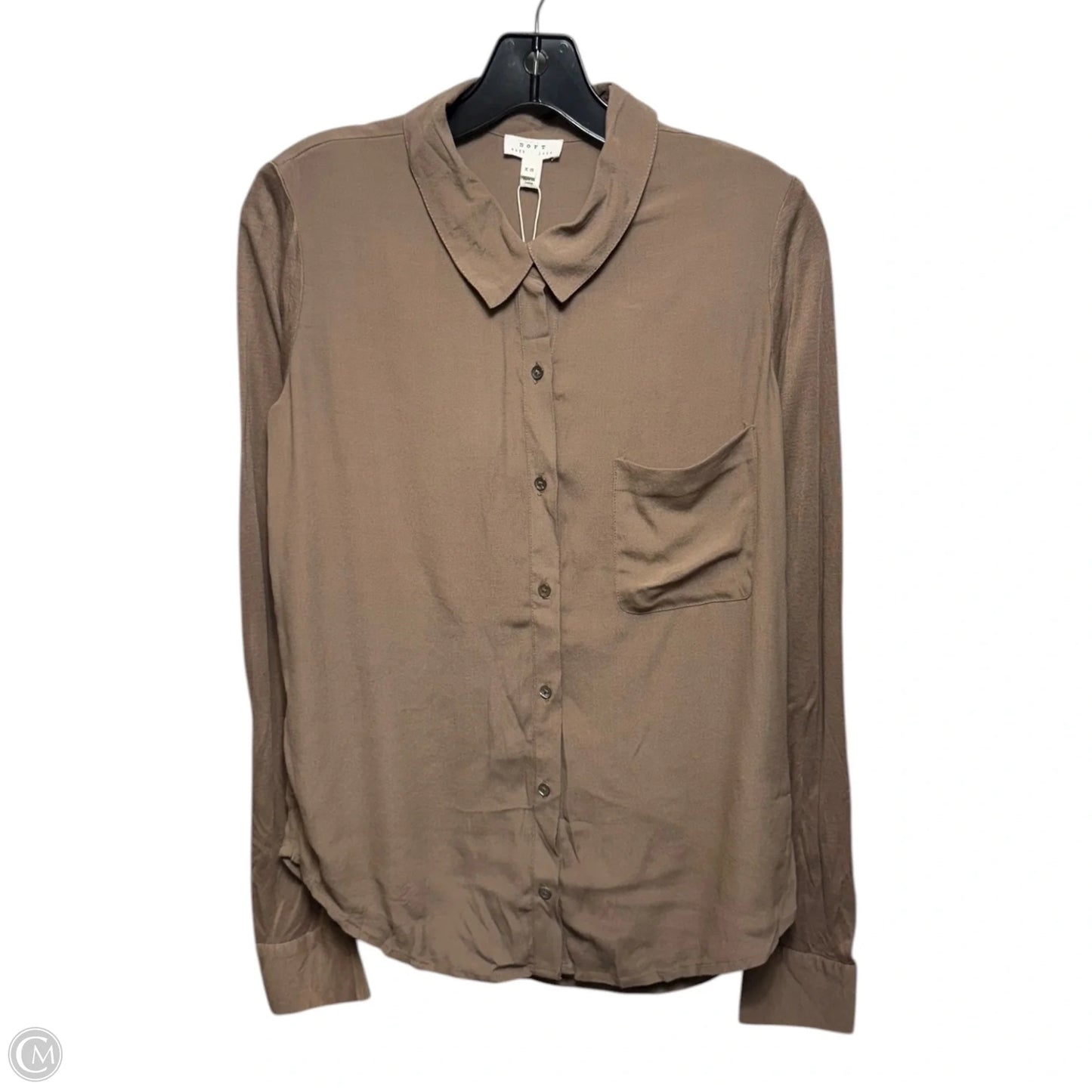 Top Long Sleeve By Joie In Taupe, Size: Xs