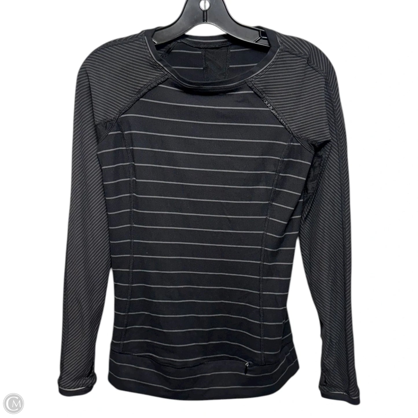Full Tilt Long Sleeve By Lululemon In Slalom Stripe Black / Hyper Stripe Black / Black , Size: S estimated